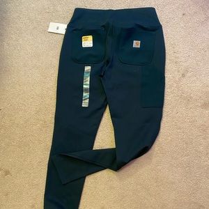 Carhartt Force Utility knit work leggings, forest green